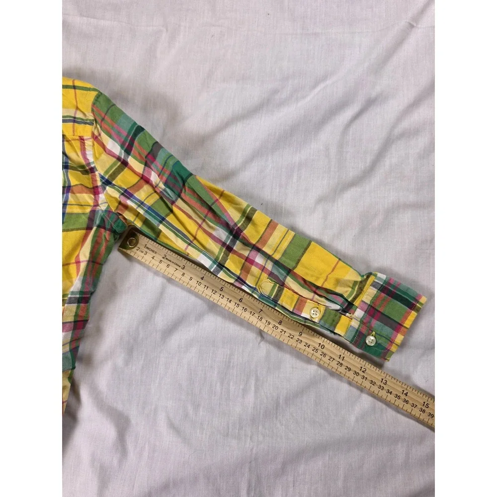 Ralph Lauren Shirt Boys 8 Multicolor Plaid Long Sleeve Button Up Casual Spring